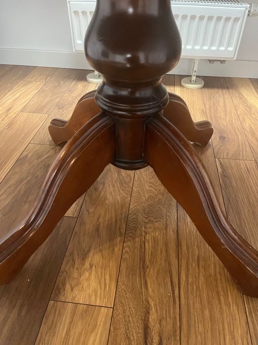 Okrągły drewniany stół 100 cm, rozkładany 100x145