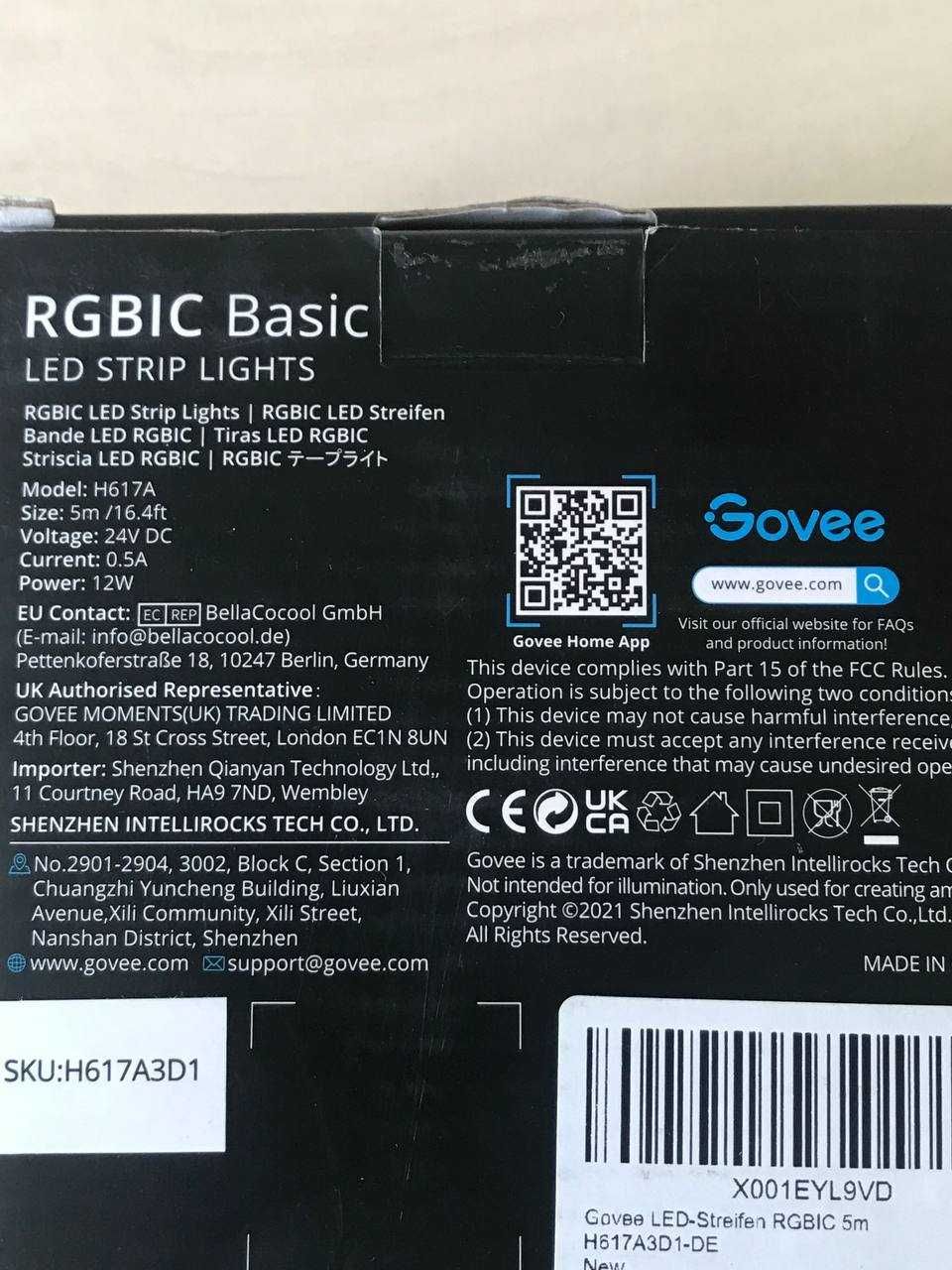 Светодиодные ленты Govee RGBIC WIFI 5м