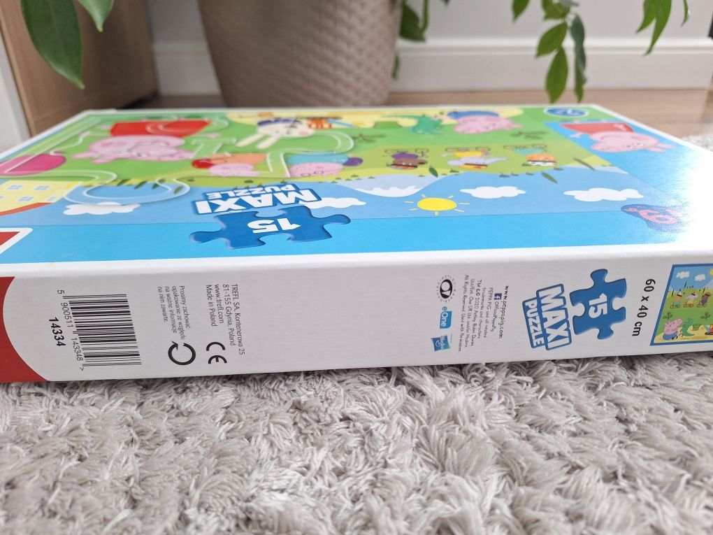 Puzzle Świnka Peppa Trefl, maxi 15 elementów