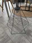 Lampa wiszaca szara druciana