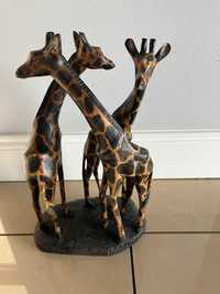 Żyrafa drewniana figurka rzeźba afrykańska