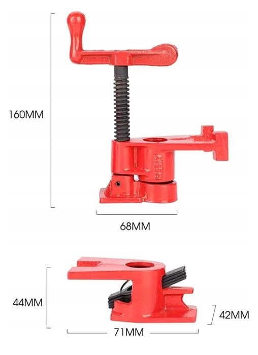 4 Imadła Ściski Rozpieraki Stolar + 8 Nakładek Bezkońcowy na Rurę 3/4