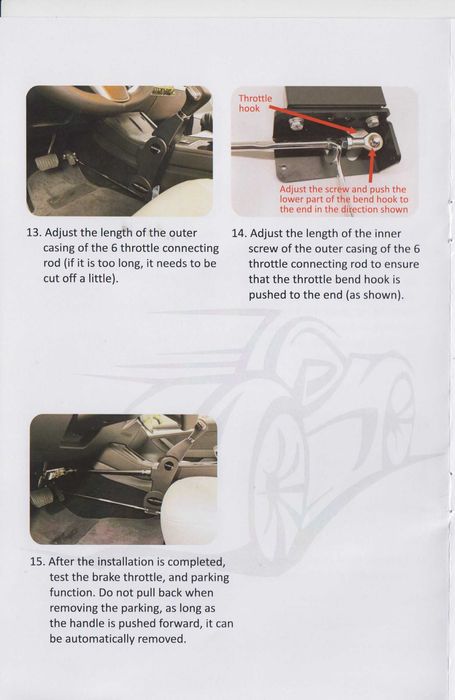 Ręczny  RGH do sterowania gazem i hamulcem dla  niepełnosprawnych