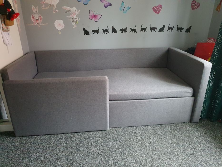 Łóżko dziecięce/młodzieżowe szare
