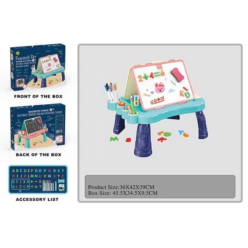 Ігрова  магнітна дитяча дошка-столик для малювання і творчості Paintin