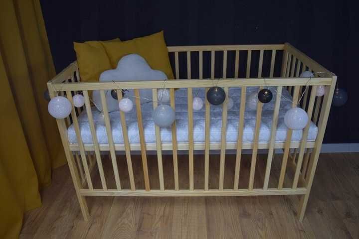 Łóżeczko dziecięce tapczanik sosnowe 120x60