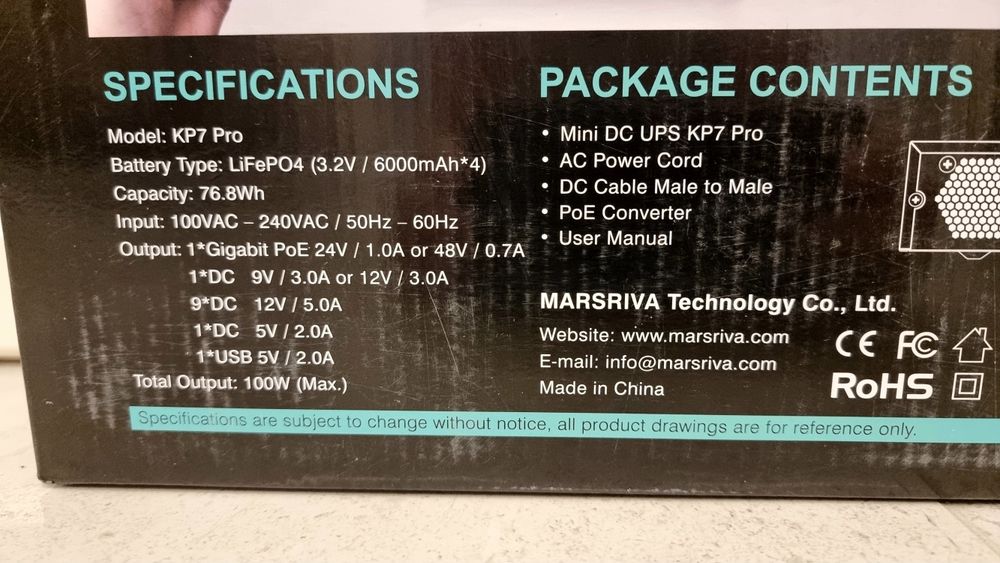 ДБЖ для роутера MARSRIVA KR7 Pro