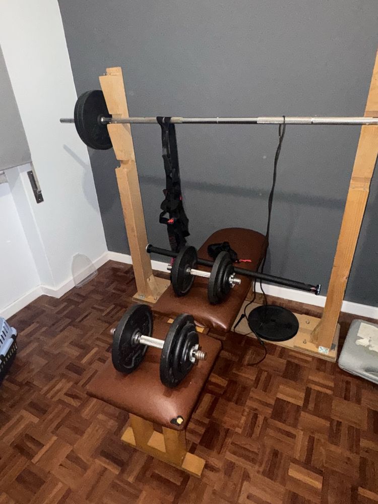 Pack home gym com varios artigos. (Ler legenda)