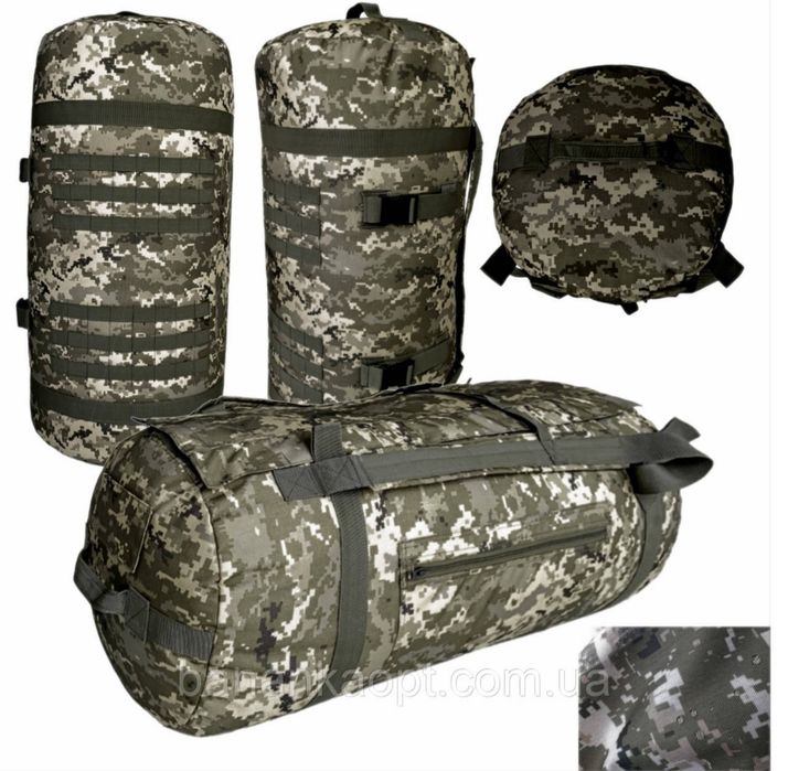 Баул 150л туристичній дорожній піксель рибалки охоти тактичний речовий