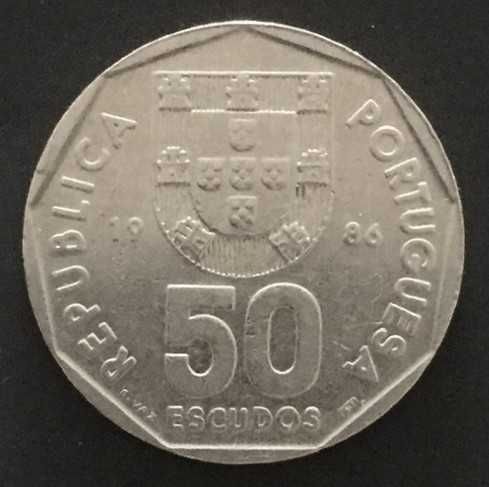 Moeda 50$00 - Portugal - 1986