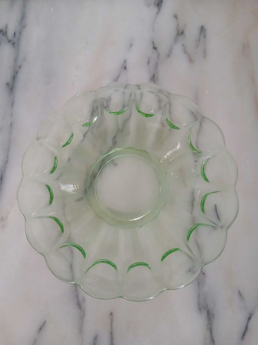 Prato vintage Verde Depression Glass