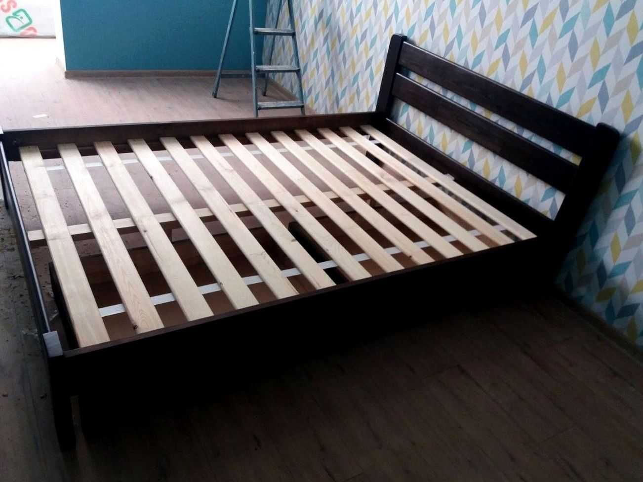 Кровать деревянная 160x200 из массива сосны. На лагах из дерева
