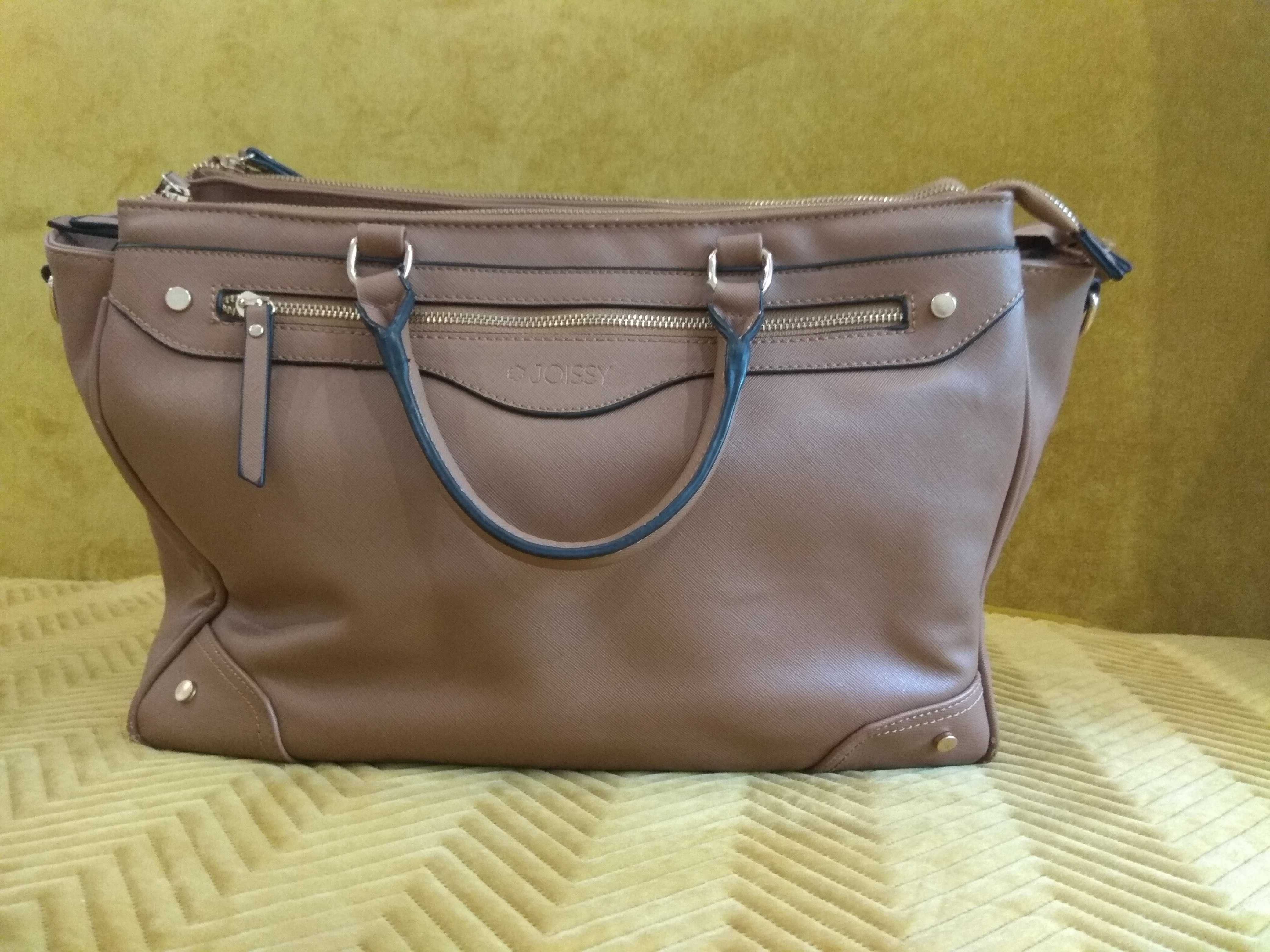 Torba dla mam Joissy Carla camel z możliwością przyczepienia do wózka