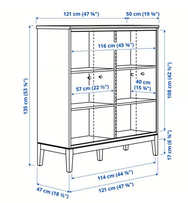 Armário com portas dobráveis