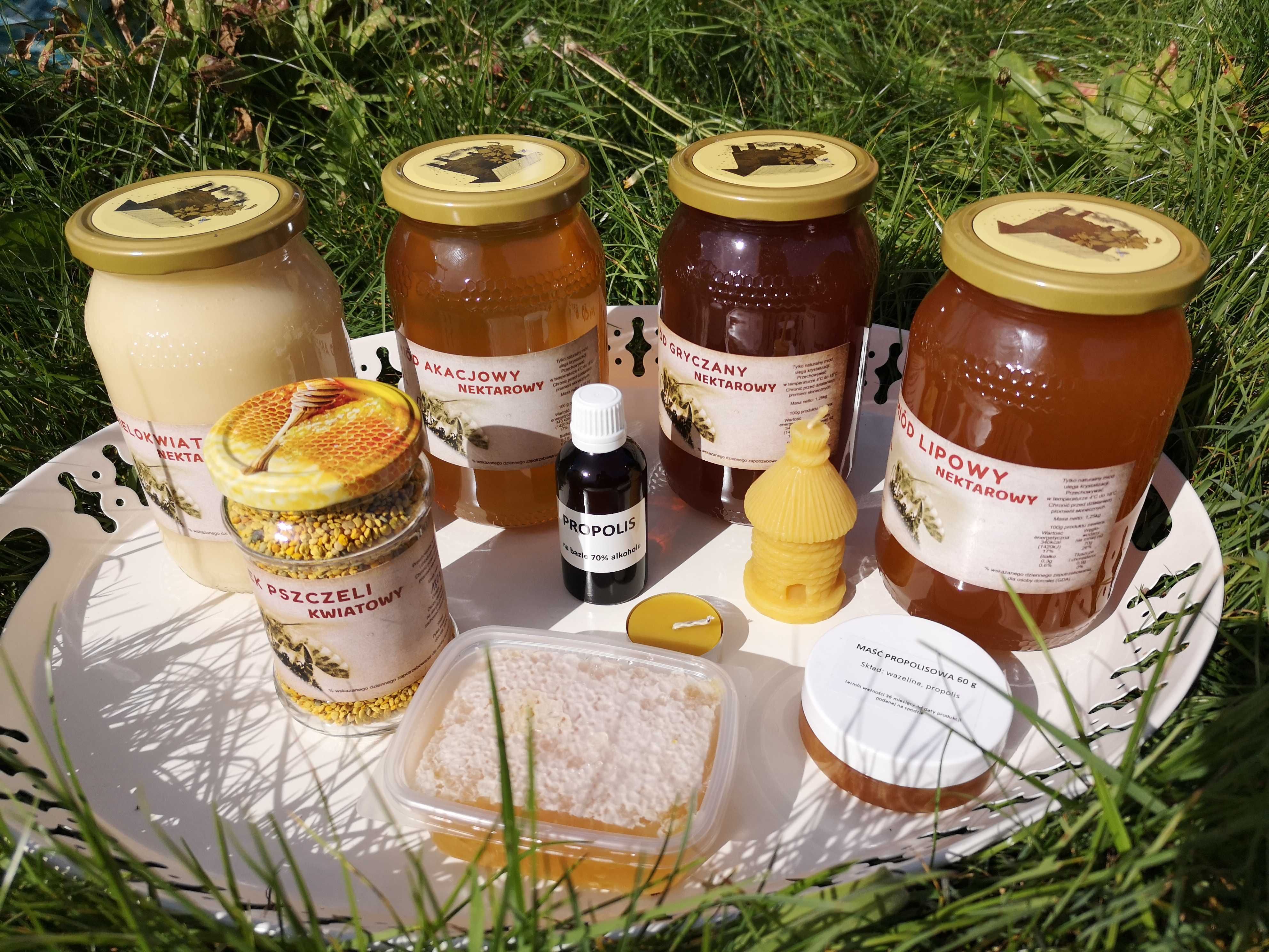 Miód akacjowy 1,25 kg duży słoik 900 ml zbiór 2025 r. wysyłka