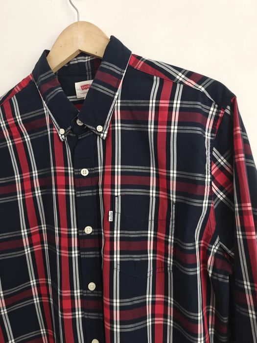 Levi's koszula w kratkę męska długi rękaw L