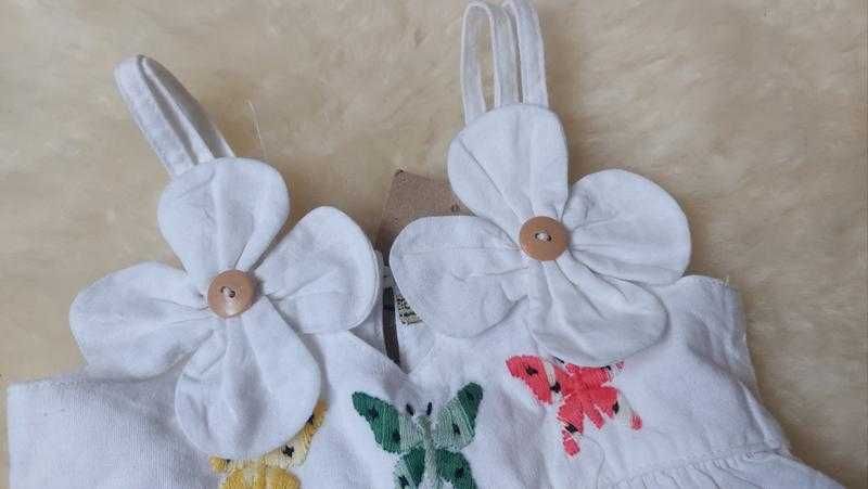 Летнее детское хлопковое платье сарафан natural collections