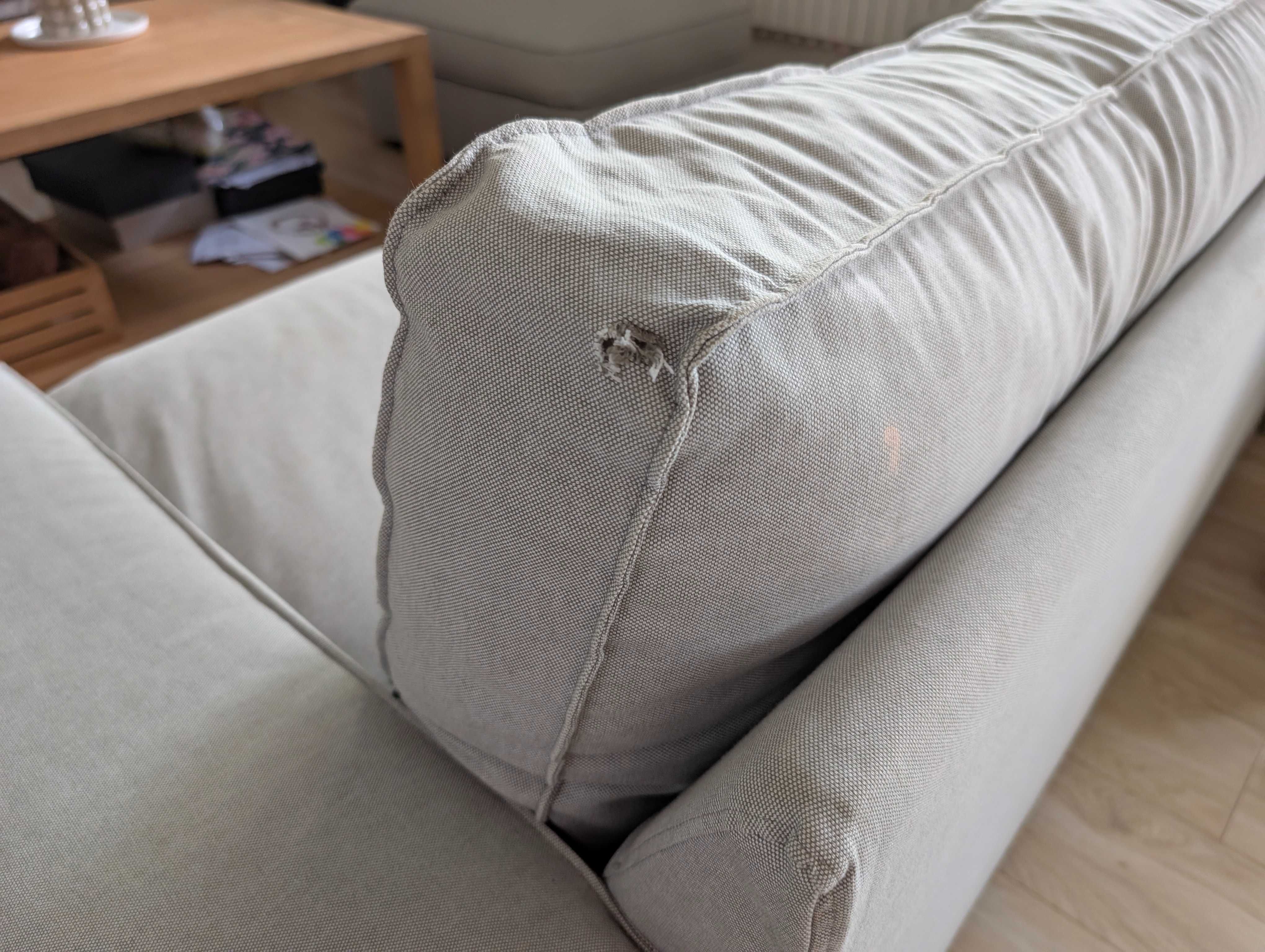 Sofa 3 osobowa KIVIK Ikea z podnóżkiem, jasnoszara
