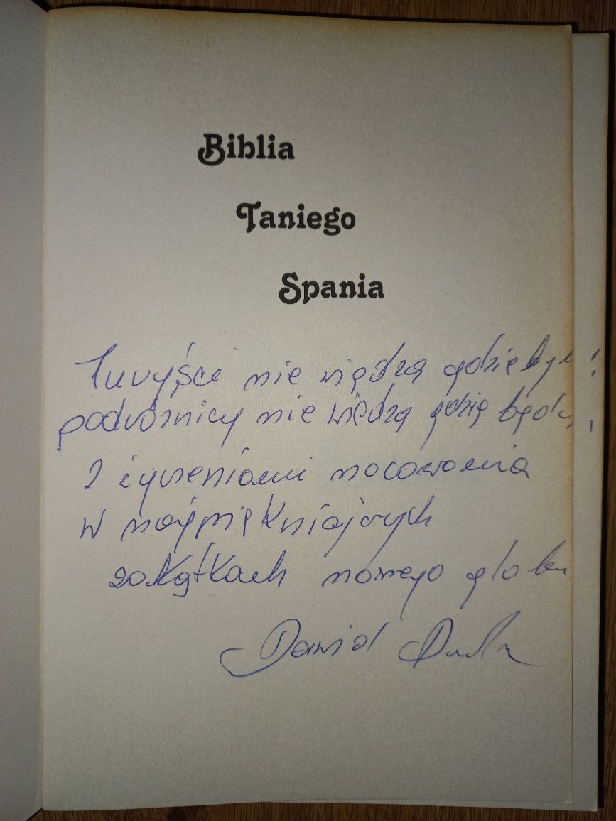 Poradnik Biblia takiego spania - Dudek, z dedykacją