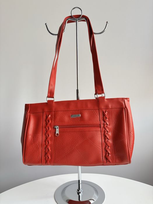 Czerwona vintage torebka Stefano retro modna trendy viral na ramię