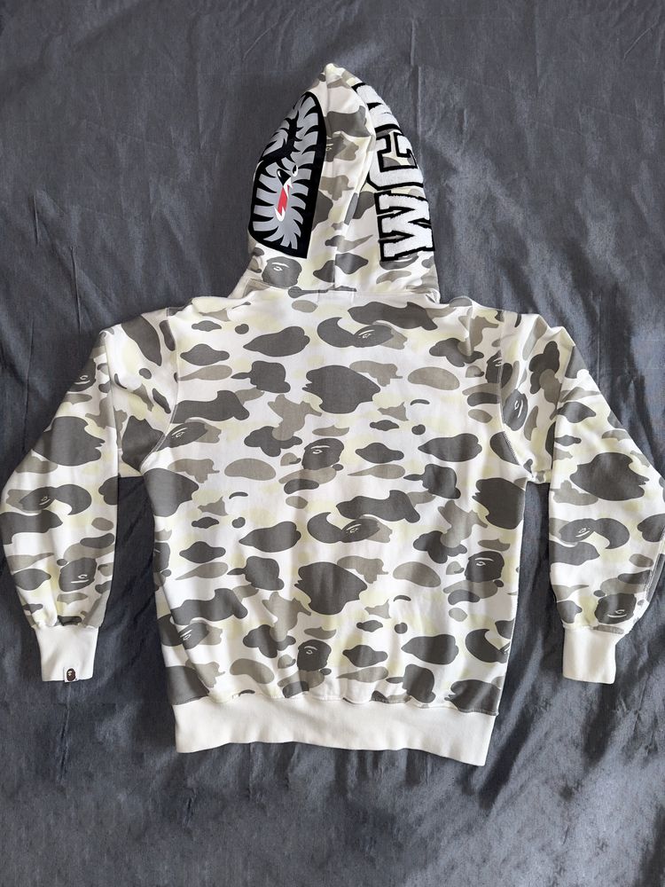 Фул зип худи Bape Shark фосфор