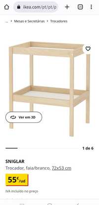 Ikea Sniglar Fraldário, muda fraldas