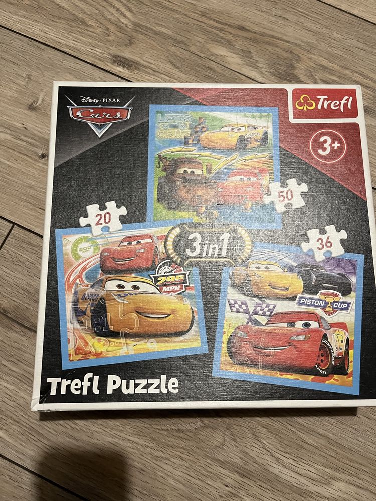 Puzzle 3w1 auta rozne