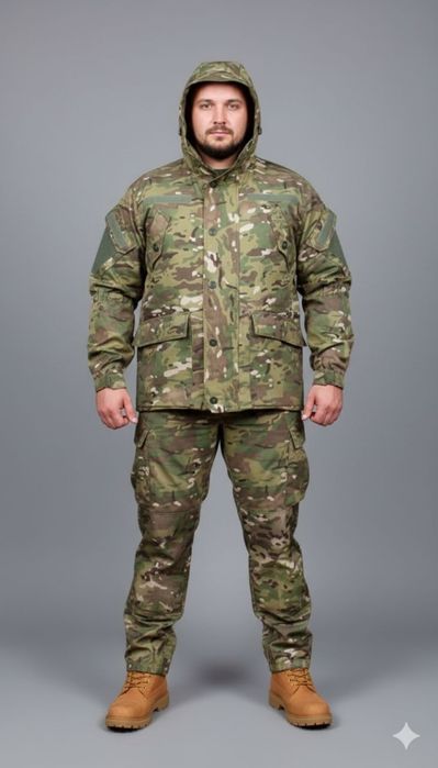 Куртка зимняя мультикам, теплая тактическая, бушлат зима, военная