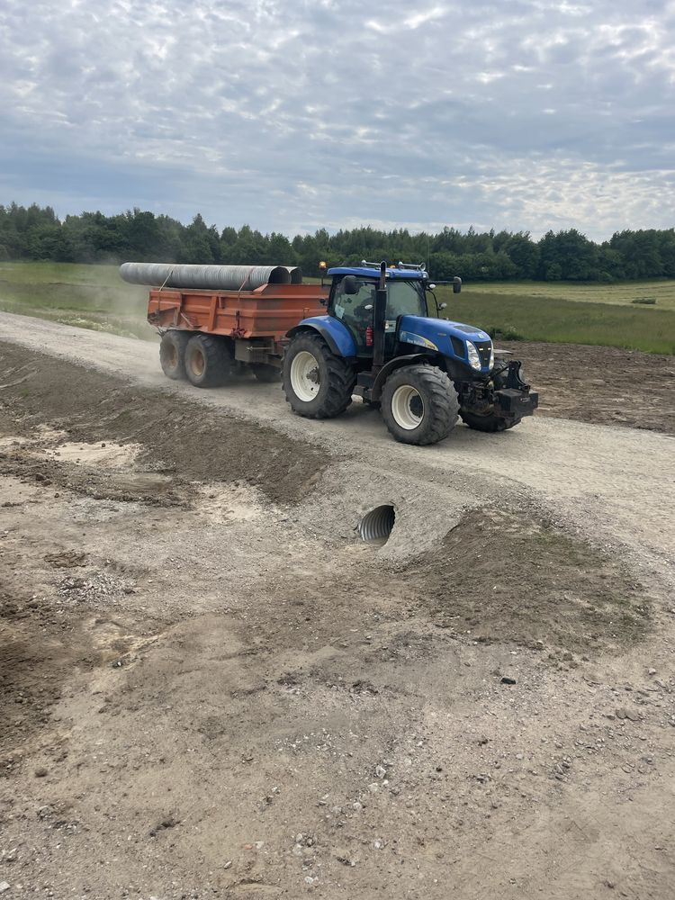 Usługi koparka, prace ziemne, transport, ciagnik z przyczepa budowlana