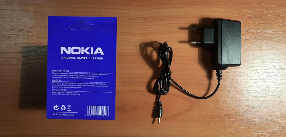 Зарядний пристрій Nokia 1200, 1280, 6101, 6233, 6300, 6303, 6500.