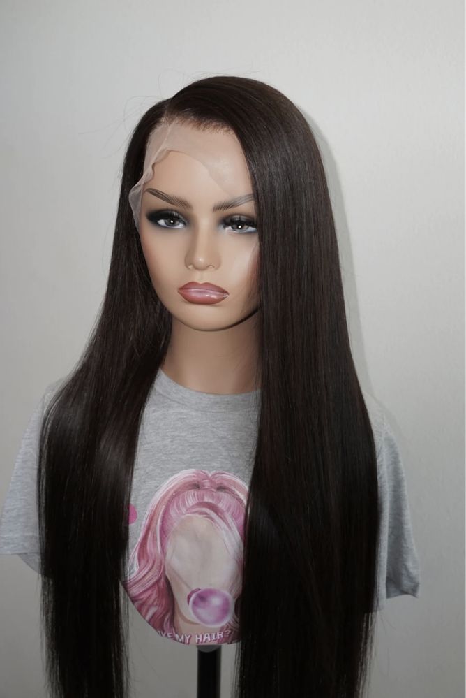 nowa naturalna peruka lace front 100% ludzki włos na co dzien