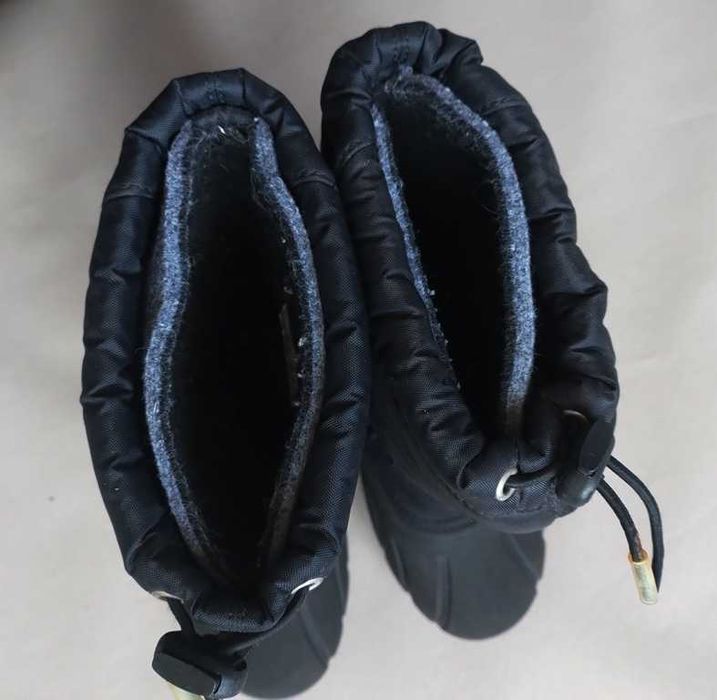 Buty śniegowce Sorel ciepłe czarne 32 wkładka 19 cm świetny stan