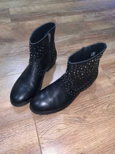 Zara botki boho sztyblety skóra naturalna jak nowe 39