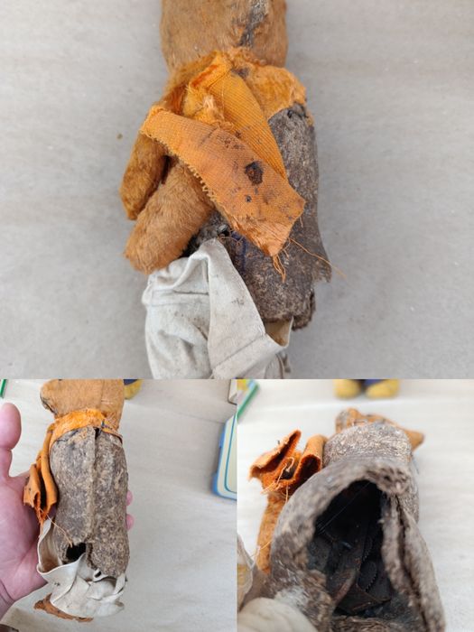 Советская механическая заводная игрушка медведь с балалайкой СССР