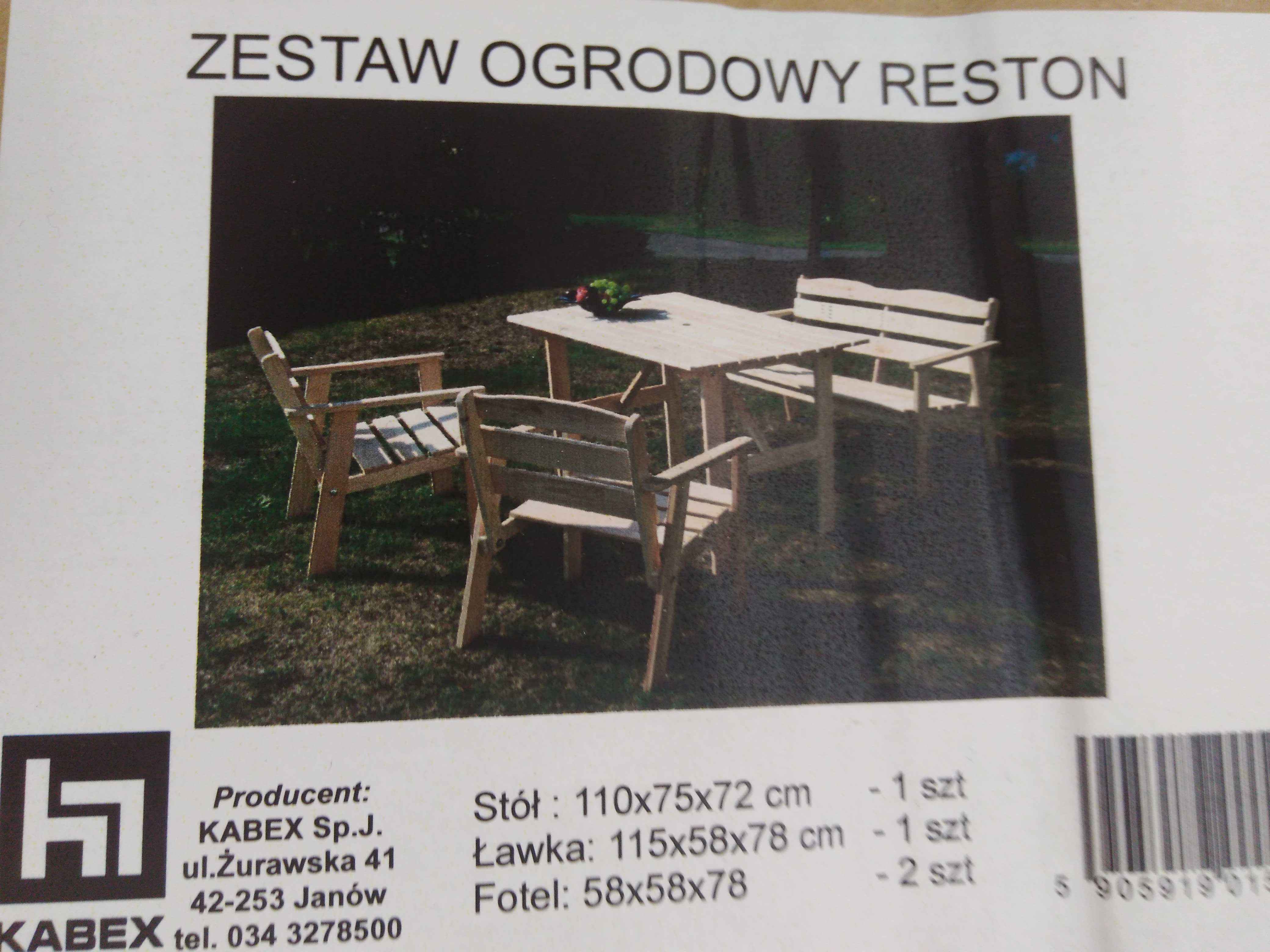 Zestaw mebli ogrodowych drewnianych