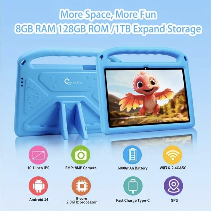 АКЦІЯ! Планшет дитячий CWOWDEFU 8/128 Gb LCD 10" для дітей Kids чохол