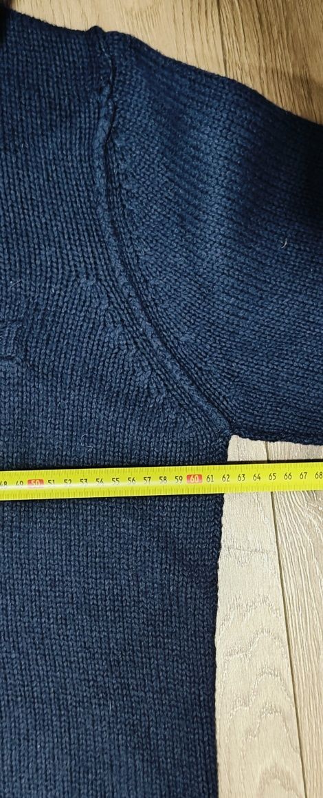 Męski gruby sweter z dodatkiem wełny FAT Face rozmiar L