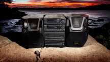 Wieża panasonic 160W rms Aux 2x80W kolumny cd kaseta