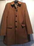 H&M kurtka płaszcz trencz oversize flausz camel beż duża