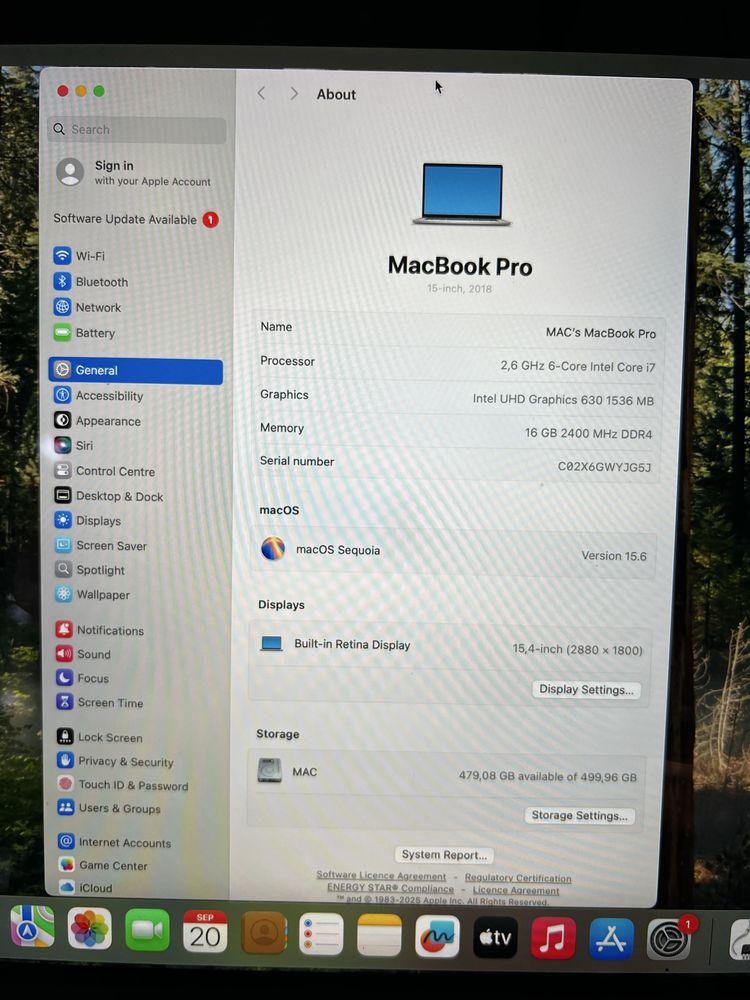 Apple Macbook Pro 15” 2018 Touch Bar