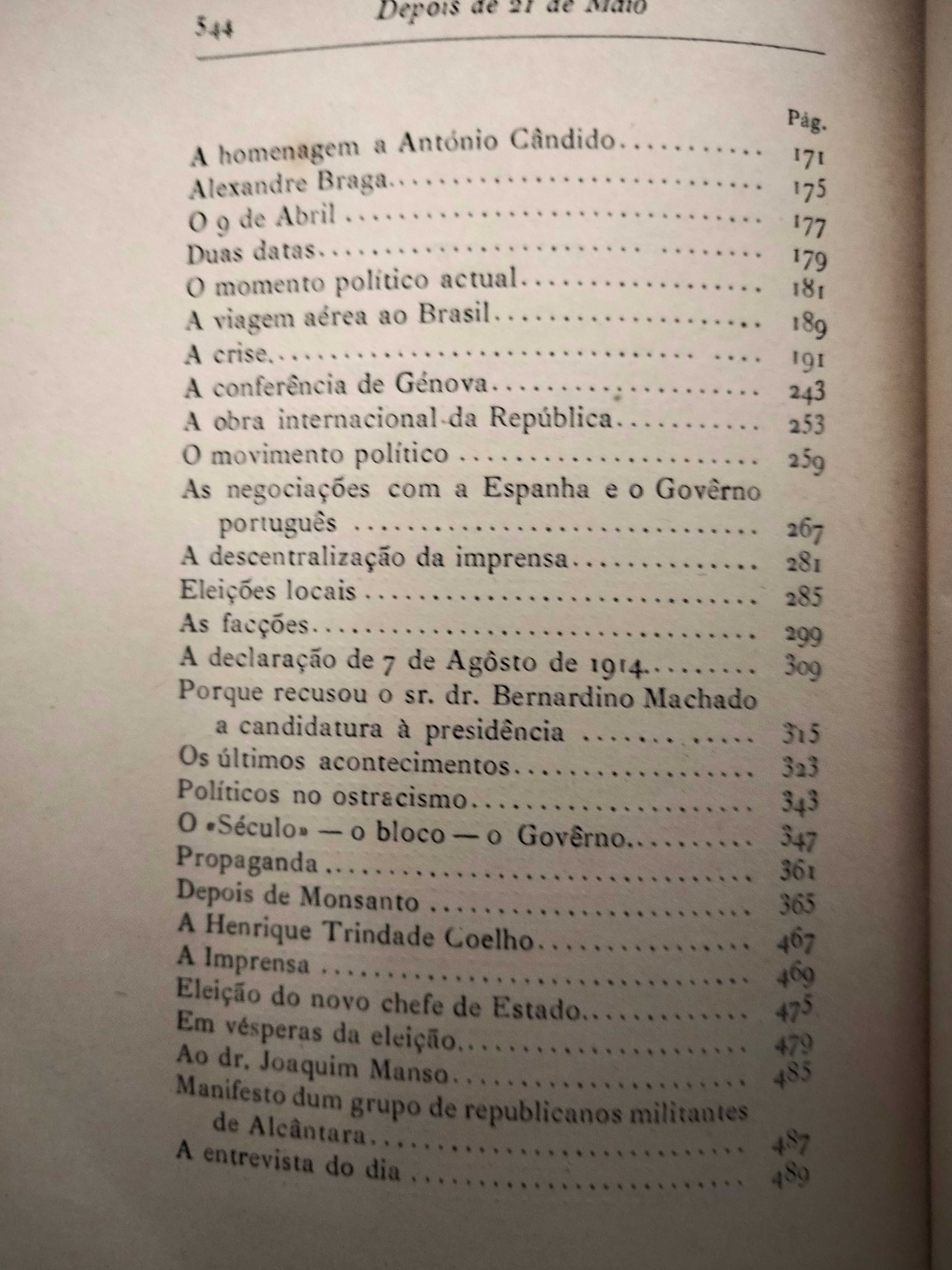 Depois de 21 de Maio - Bernardino Machado