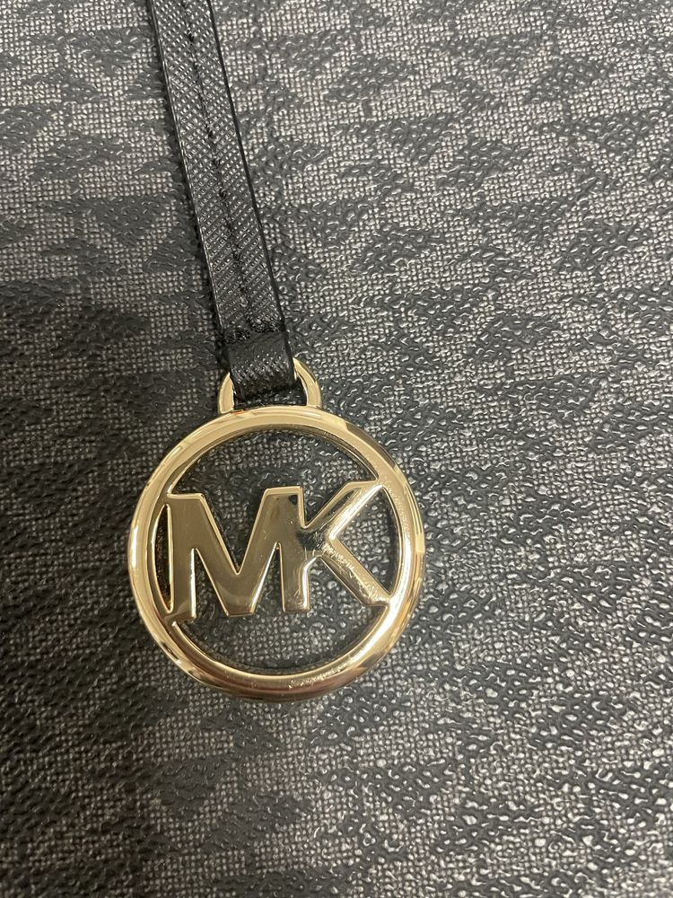 Brelok breloczek Michael Kors czarny złoty Saffiano nowy