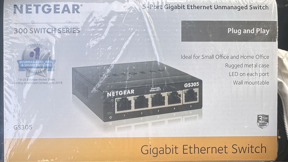 Netgear 5 Portas *Novo