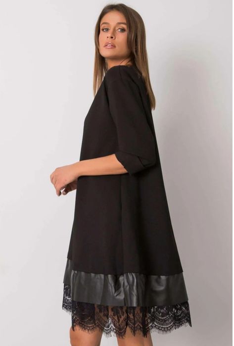 Плаття , ошатна сукня 50 р, з мереживом і еко шкірою HYPE на будь-яку