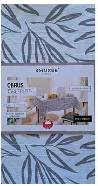 Obrus LISTKI szare 110x160 SMUKEE nowy