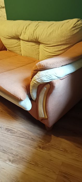 Sofa rozkładana z funkcją spania i dwa fotele