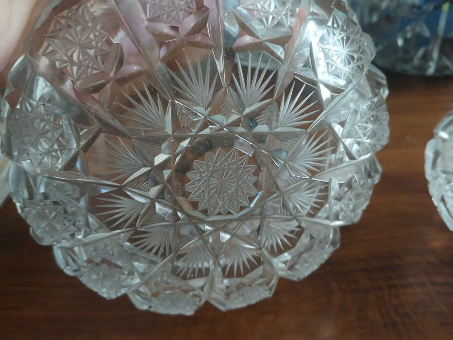 Stara bombonierka kryształowa