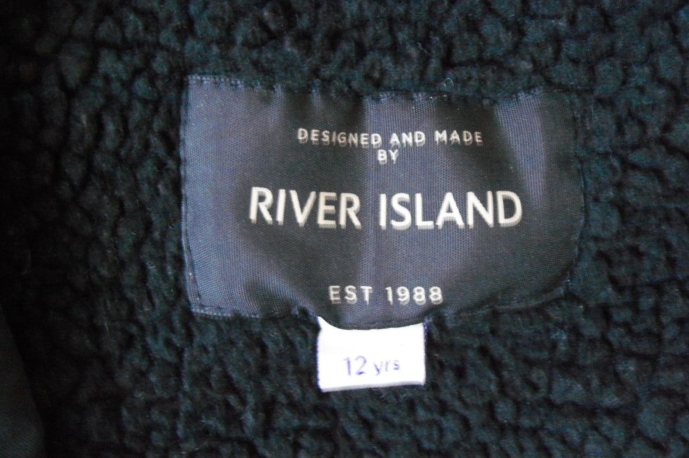 RIVER ISLAND czarna kurtka zimowa rozm.146-152/11-12 lat