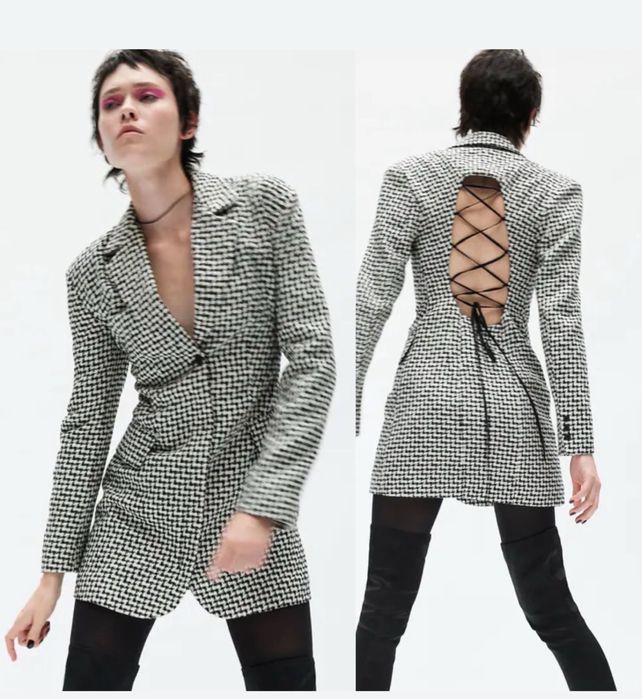 Сукня піджак з красивою спиною Zara