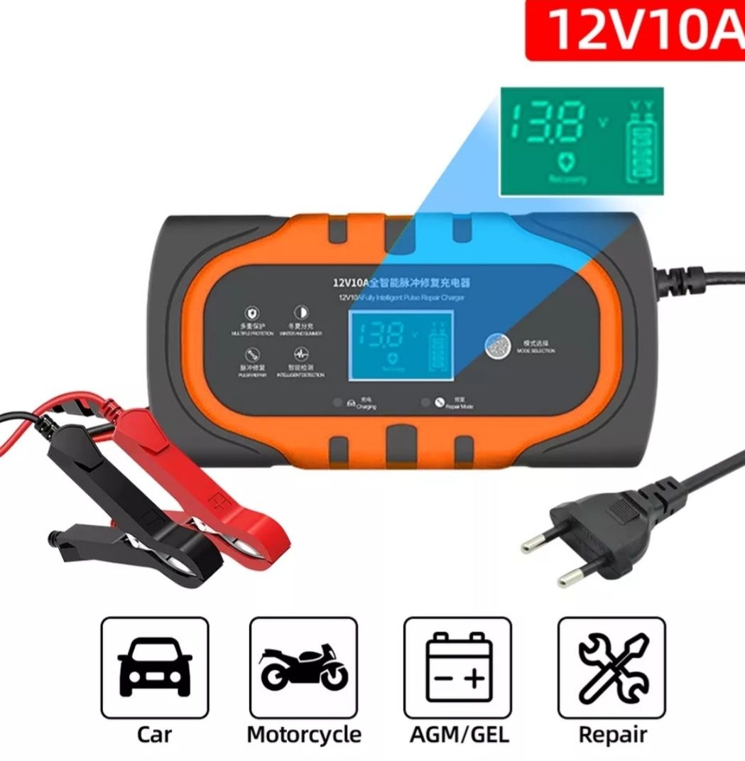 Автоматичний зарядний пристрій 12В 6А, 12В 10А, 12/24В 8/4А